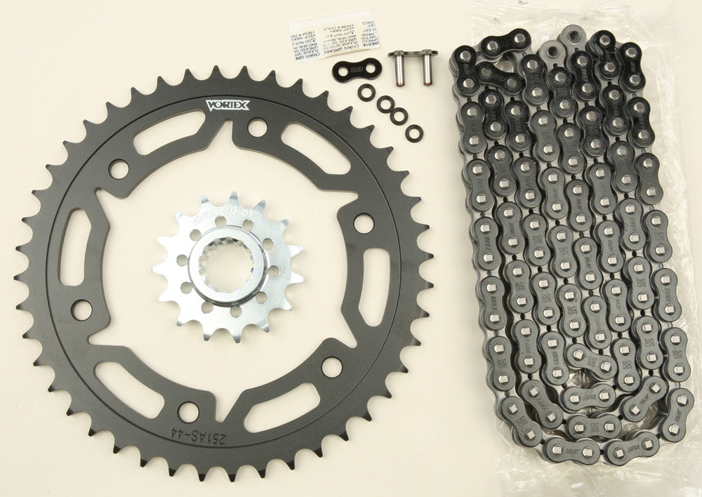 Vortex Racing V3 2.0 Chain and Sprocket Kit 3273-15,251AS-44,520SX3-112- Black