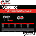 Vortex Racing V3 2.0 Chain and Sprocket Kit 3288-14,452AS-42,520SX3-108- Black