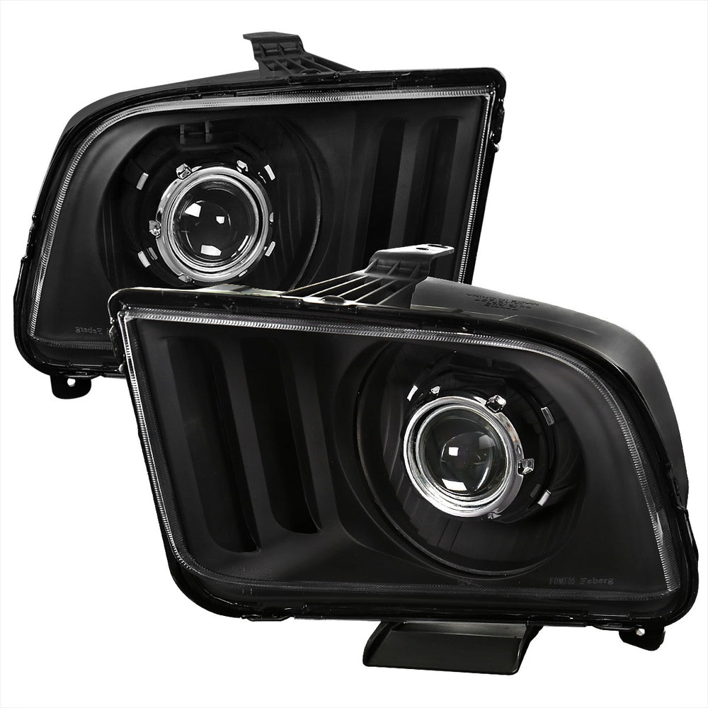 RETRO PROJECTOR HEADLIGHT - BLACK