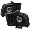 RETRO PROJECTOR HEADLIGHT - BLACK
