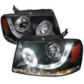 RETRO FIT PROJECTOR HEADLIGHT BLACK