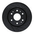 R1 23-25 Chevrolet Colorado Front Right Drilled & Slotted Black Brake Rotor
