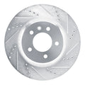 R1 20-25 Land Rover Defender 90 Rear Right Drilled & Slotted Silver Brake Rotor