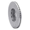 R1 10-13 Suzuki Kizashi Front Right Drilled & Slotted Silver Brake Rotor