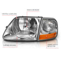 ANZO 1997-2003 Ford F-150 Crystal Headlight G2 Clear With Parking Light