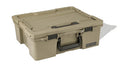 D-CO CASE HALFRACK 32 INC TWO CASE DIVIDERS TAN WITH BLACK LATCHES