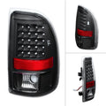 Xtune Dodge Dakota 97-04 LED Tail Lights Black ALT-JH-DDAK97-LED-BK