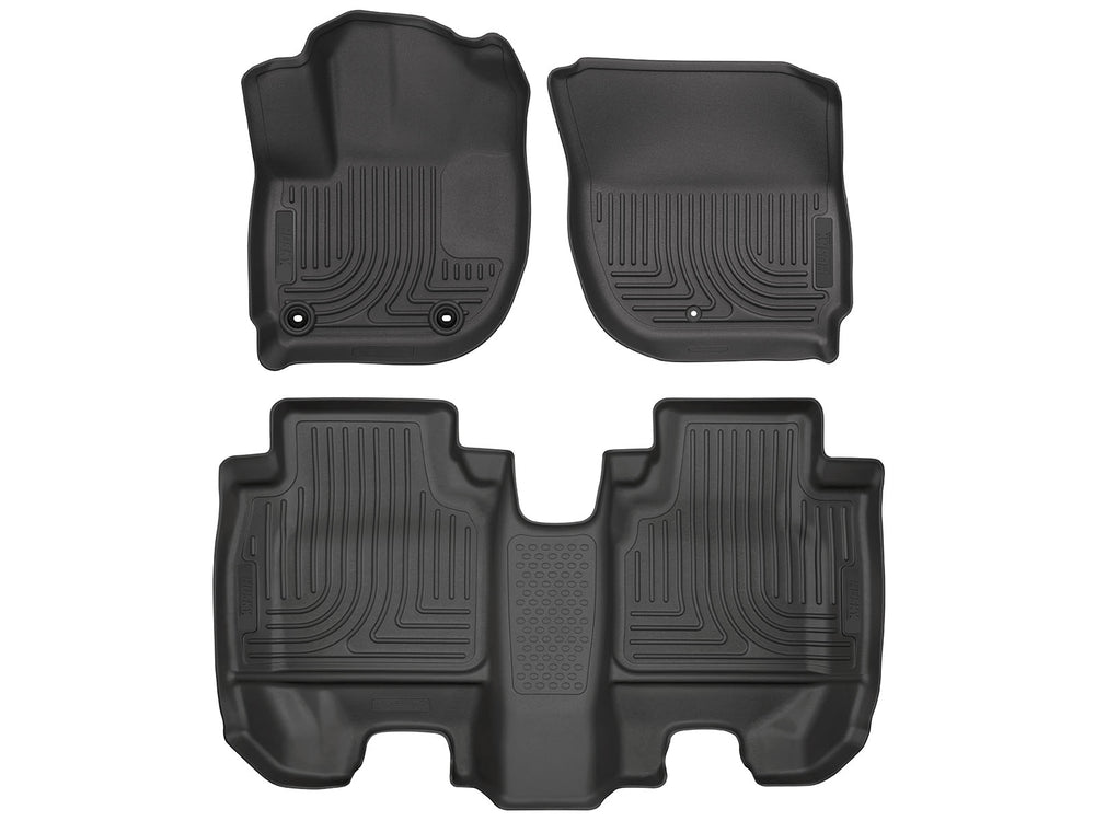 1622 HONDA HRV FRONT & 2ND ROW WEATHERBEATER FLOOR LINER BLACK