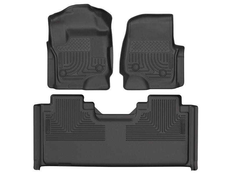 1923 F450 SUPER DUTY EXT CAB WEATHERBEATER FRONT & 2ND ROW FLOOR LINER BLACK