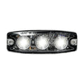 3-LED 12 Function Ultra-Thin Strobe light - Dimensions: 3.5x1.25x0.25 - White Color