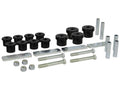 Suspension - bushing kit 12 Bushings 6 Tubes 4 Plates 4 Bolts 4 Nuts Grease Install Guide