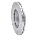 DFC 96-98 Nissan 240SX Front Right Drilled & Slotted Silver Brake Rotor
