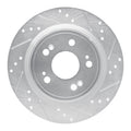 R1 Concepts Brake Rotor Drilled and Slotted Silver Fits Acura RLX