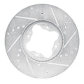 DFC 92-98 Acura TL Front Left Drilled & Slotted Silver Brake Rotor