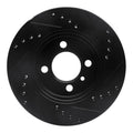 R1 84-91 BMW 325I (USA/Canada) Front Left Drilled & Slotted Black Brake Rotor