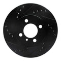 R1 84-91 BMW 325I (USA/Canada) Front Left Drilled & Slotted Black Brake Rotor