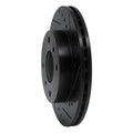 R1 89-13 Infiniti G20 Front Right Drilled & Slotted Black Brake Rotor