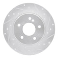 R1 98-03 Mercedes-Benz E320 Rear Right Drilled & Slotted Silver Brake Rotor