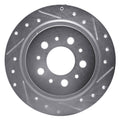 DFC 97-98 Volvo V90/S90 Rear Right Drilled & Slotted Silver Brake Rotor