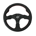 NRG Reinforced Steering Wheel (320mm) Leather w/Red Stitch