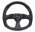 NRG Reinforced Steering Wheel (320mm Horizontal / 330mm Vertical) Leather w/Black Stitching