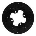 R1 79-83 Nissan 280ZX Front Right Drilled & Slotted Black Brake Rotor
