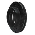 R1 81-94 Ford TEMPO Front Right Drilled & Slotted Black Brake Rotor