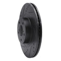 R1 04-25 Scion FR-S Front Left Drilled & Slotted Black Brake Rotor