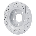DFC 93-05 Ford Taurus Excl Sho Rear Left Drilled & Slotted Geoperformance Rotor
