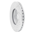 R1 Concepts Brake Rotor Drilled and Slotted Silver Fits Audi A4
