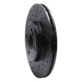 R1 07-15 Mini Cooper Clubman Front Drilled & Slotted Black Brake Rotor