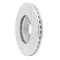 DFC 08-12 Audi A5 Front Left Drilled & Slotted Silver Brake Rotor