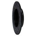 R1 16-16 Honda CR-Z Rear Right Drilled & Slotted Black Brake Rotor