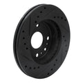 R1 94-02 Ford ASPIRE Front Right Drilled & Slotted Black Brake Rotor