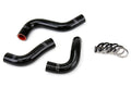 HPS Performance Black Reinforced Silicone Radiator Hose Kit Coolant for Mazda 90-93 Miata