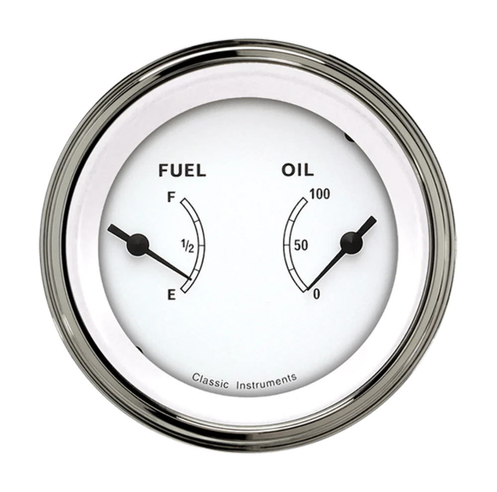 CLASSIC WHITE 3IN DUAL - FUEL & OIL