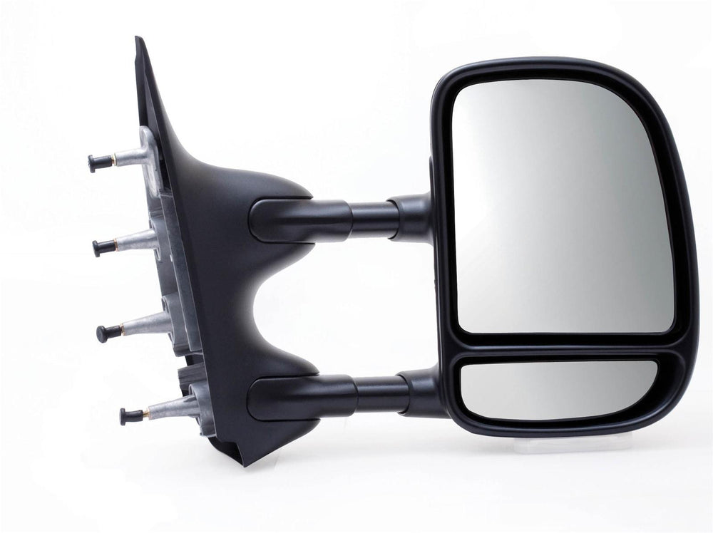 0211 FORD ECONOLINE RH MANUAL FOLDAWAY OE MIRROR TEXTURED BLACK EXTENDABLE TOWI