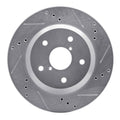 R1 19-25 Subaru Crosstrek Rear Right Drilled & Slotted Silver Brake Rotor