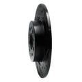 R1 14-19 Fiat 500L Rear Right Drilled & Slotted Black Brake Rotor