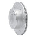R1 86-88 Mazda RX-7 Front Right Drilled & Slotted Silver Brake Rotor