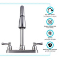 RAINFALL PULLDOWN RV KITCHEN FAUCET MATTE BLACK / MATTE GOLD