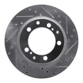 R1 87-97 Porsche 944 Turbo Rear Right Drilled & Slotted Silver Brake Rotor