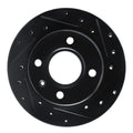 R1 96-15 Ford Fiesta (Mexico) Front Right Drilled & Slotted Black Brake Rotor