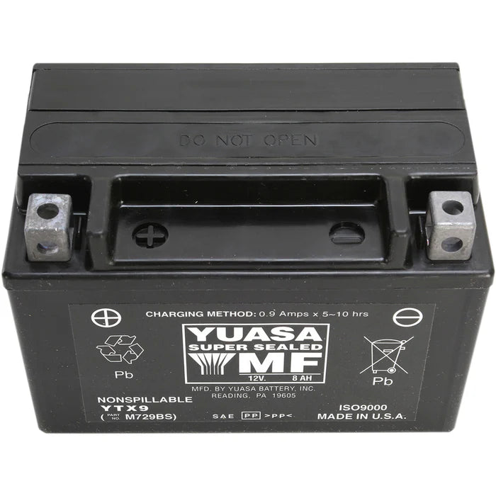 Yuasa YTX9 Maintenance Free AGM 12-Volt Battery