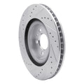DFC 11-14 Ford Mustang Front Right Drilled & Slotted Silver Brake Rotor