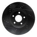 R1 04-12 Chevrolet Cobalt Front Right Drilled & Slotted Black Brake Rotor