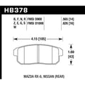 Hawk 03-06 Sentra Spec V. HPS Street Rear Brake Pads