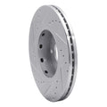 DFC 10-13 Suzuki Kizashi Front Right Drilled & Slotted Silver Brake Rotor