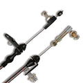 48IN VINTAGE BLACK WRAP WITH RED TRACERS POWERGLIDE KICKDOWN CABLE W/ BLACK FITT