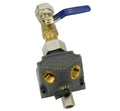 MAXLINE DUAL PORT OUTLET W/ SHUTOFF VALVE 1IN TUBNG INLET X 1/2IN FEMALE NPT